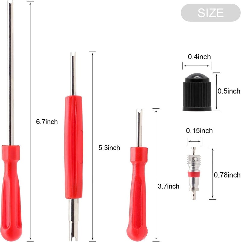 ZHSMS Valve Stem Puller Installer Tool, 5Pcs TR412, 5Pcs TR413, 5Pcs TR414 Tire Snap in Short Rubber Valve Stem, 4 Way Valve Core Remover, Single Head Tire Valve Core Remover Installer Tool(40Pcs) - Image 4